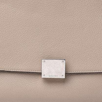 Celine Drummed Calfskin Suede Medium Trapeze Dune 8 of 8