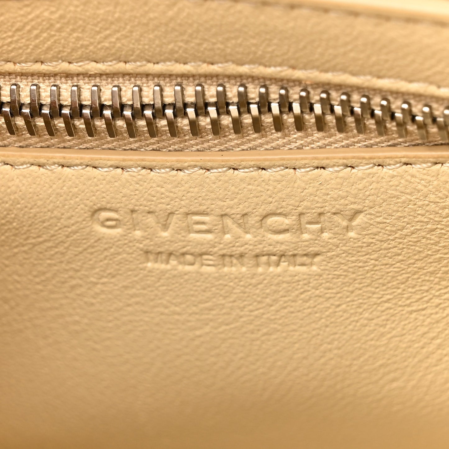 Smooth Calfskin Bi-Color Mini Horizon Satchel Linen Off-White