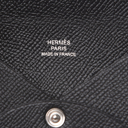 Hermes Epsom Calvi Card Case Black 6 of 8