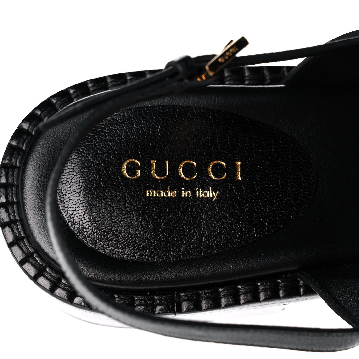 Gucci Calfskin Chain Thong Sandals 39 Black 7 of 8