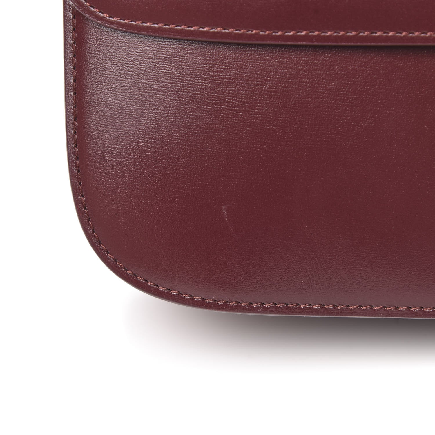 Celine Box Calfskin Medium Classic Box Flap Bag Burgundy 15 of 15