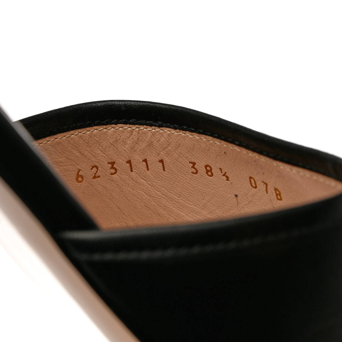 Nappa Horsebit Flat Slide Sandals 38.5 Black