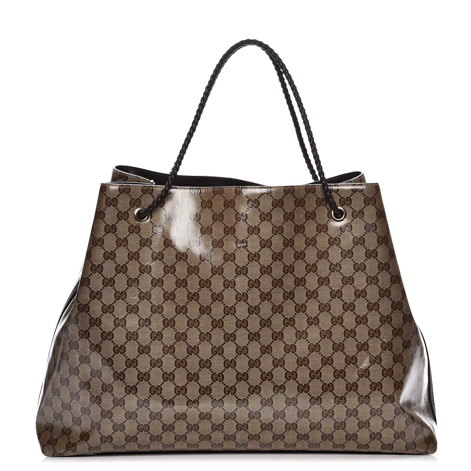 Gucci Crystal Monogram Gifford Shopping Tote Brown 1 of 8