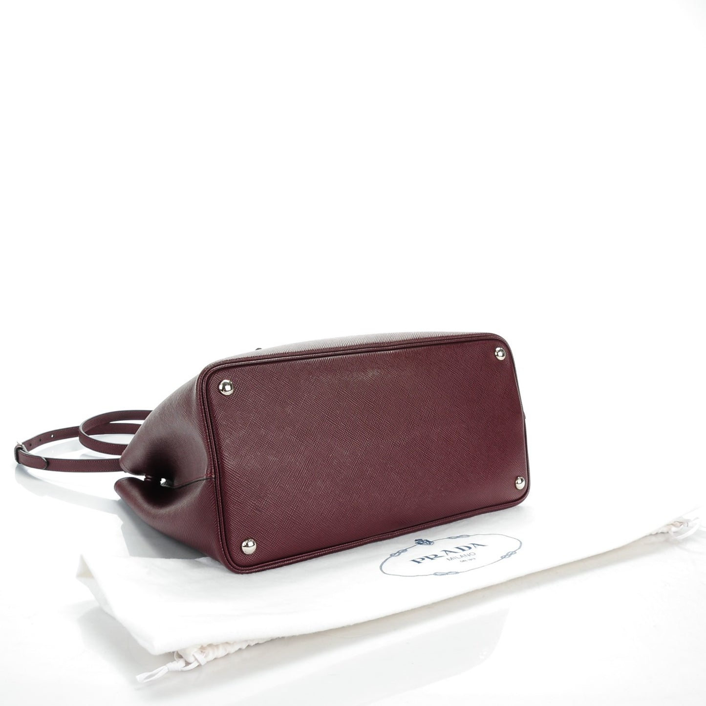 Saffiano Cuir Medium Double Handle Tote Granato