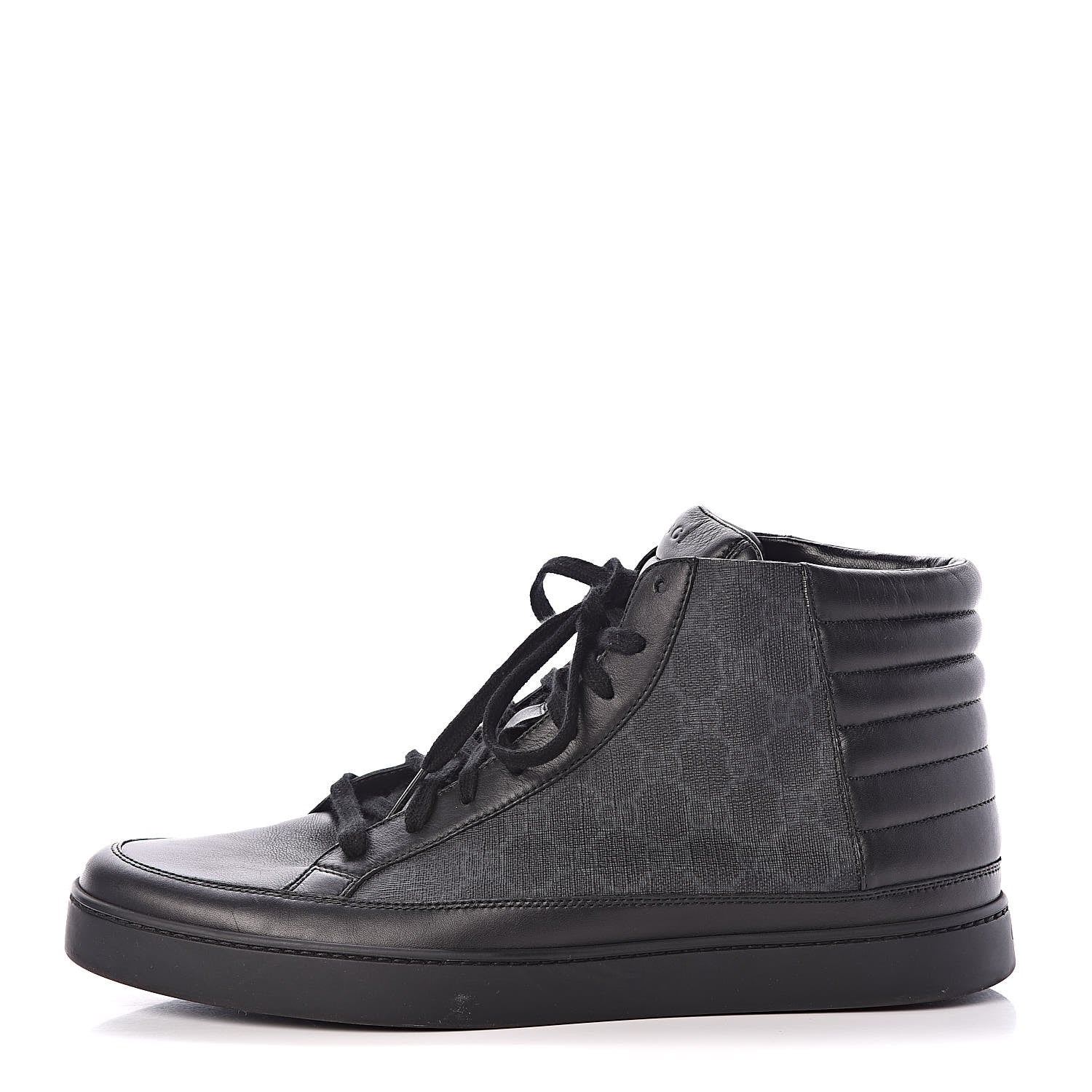 Gucci GG Supreme Monogram Mens Common High Top Sneakers 11 Black 1 of 9