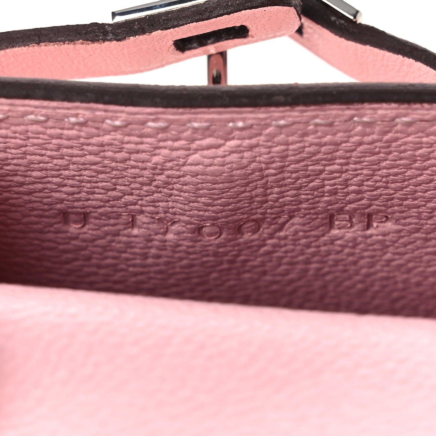 Tadelakt Mini Kelly Twilly Bag Charm Rose Sakura