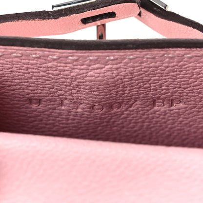 Hermes Tadelakt Mini Kelly Twilly Bag Charm Rose Sakura 6 of 7