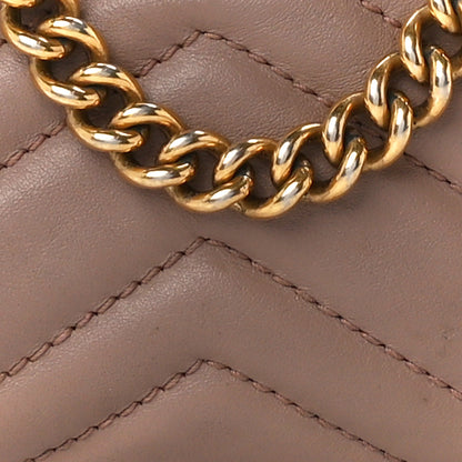 Gucci Calfskin Matelasse Mini GG Marmont Chain Bag Porcelain Rose 9 of 13