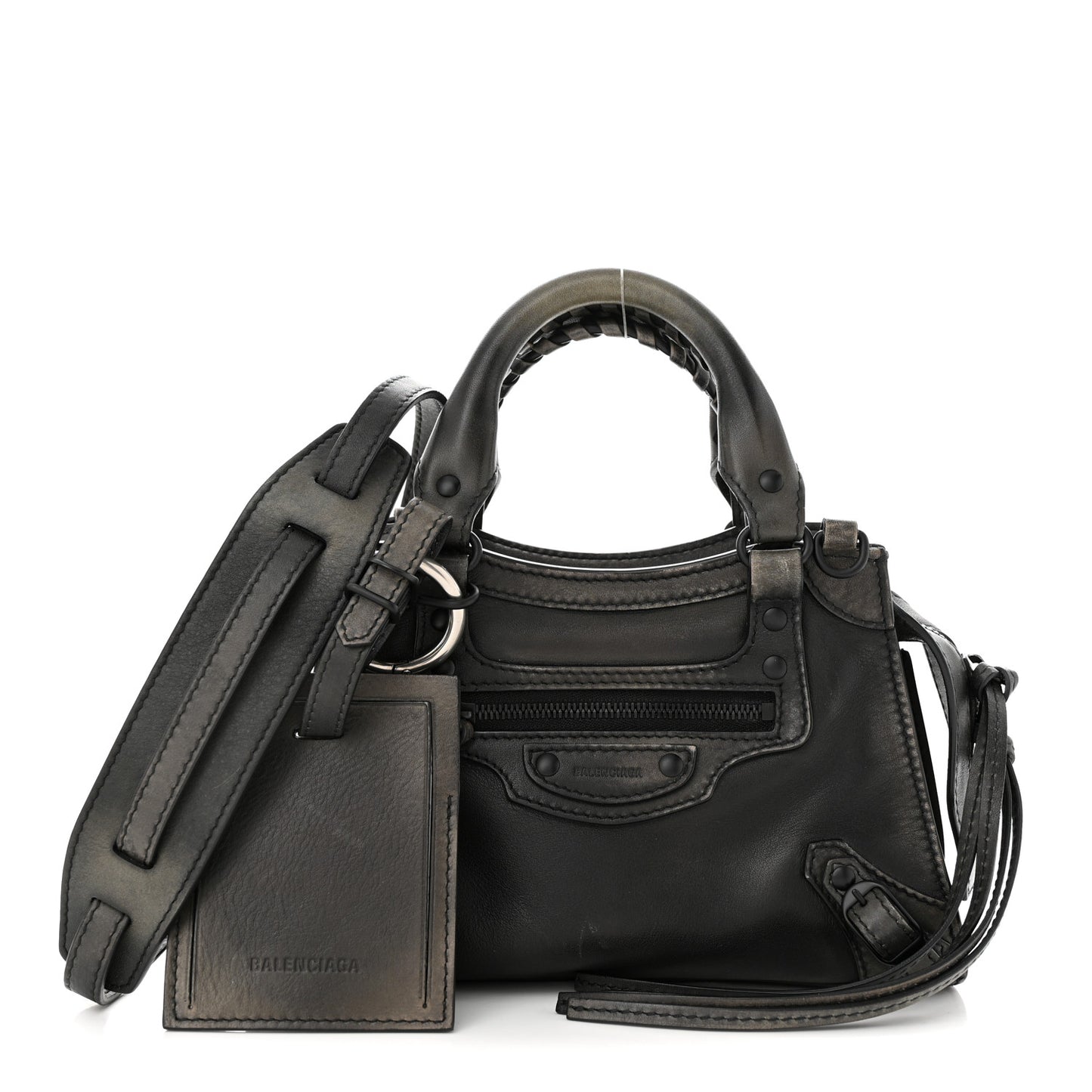 Used Calfskin Black Hardware Mini Neo Classic City Black