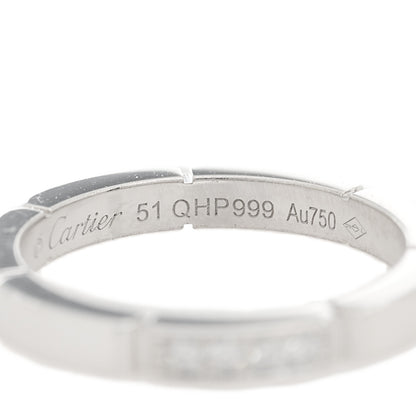 Cartier 18K White Gold Diamond Maillon Panthere Wedding Band Ring 51 5.75 5 of 5