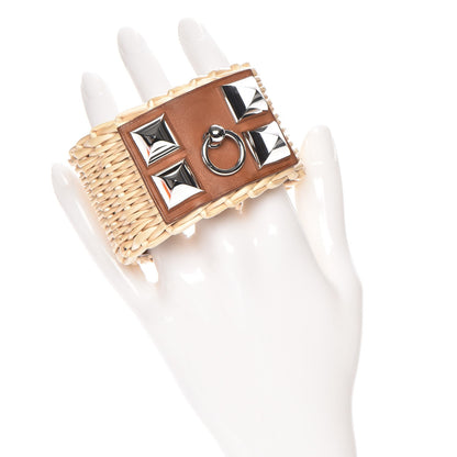 Hermes Barenia Osier Collier De Chien CDC Picnic Bracelet S Fawn 2 of 6