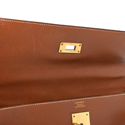 Hermes Courchevel Kelly Retourne 32 Gold 12 of 19