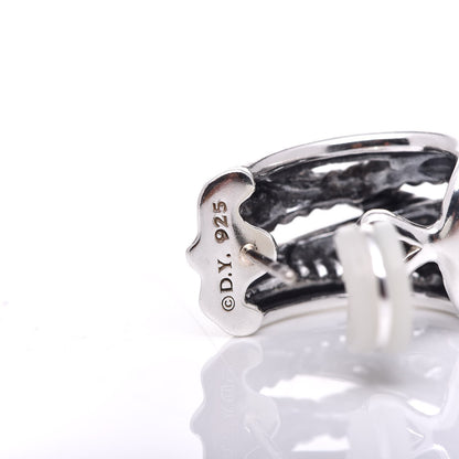 David Yurman Sterling Silver Crossover Shrimp Earrings 3 of 4