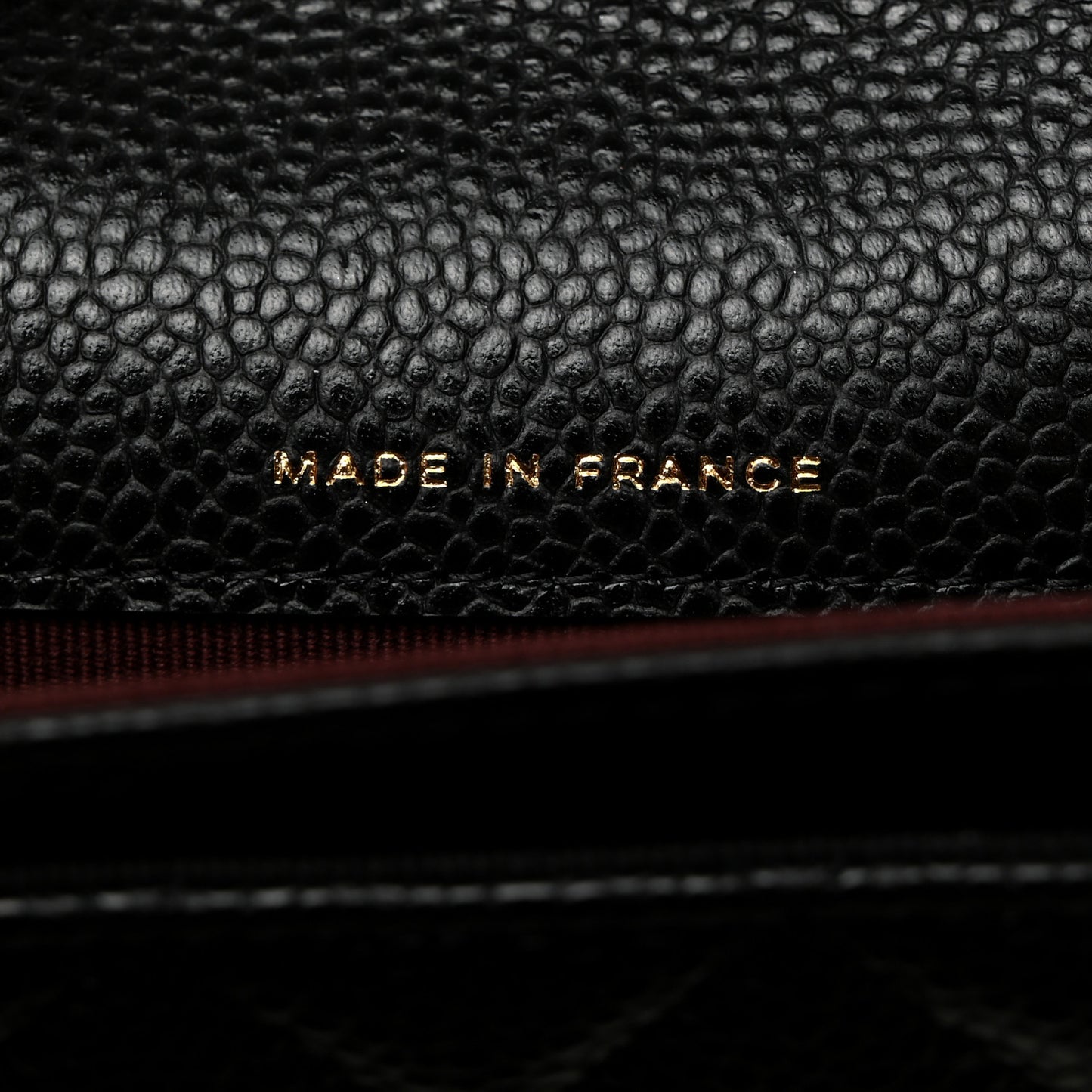 Caviar Quilted Flap Card Holder Wallet Black