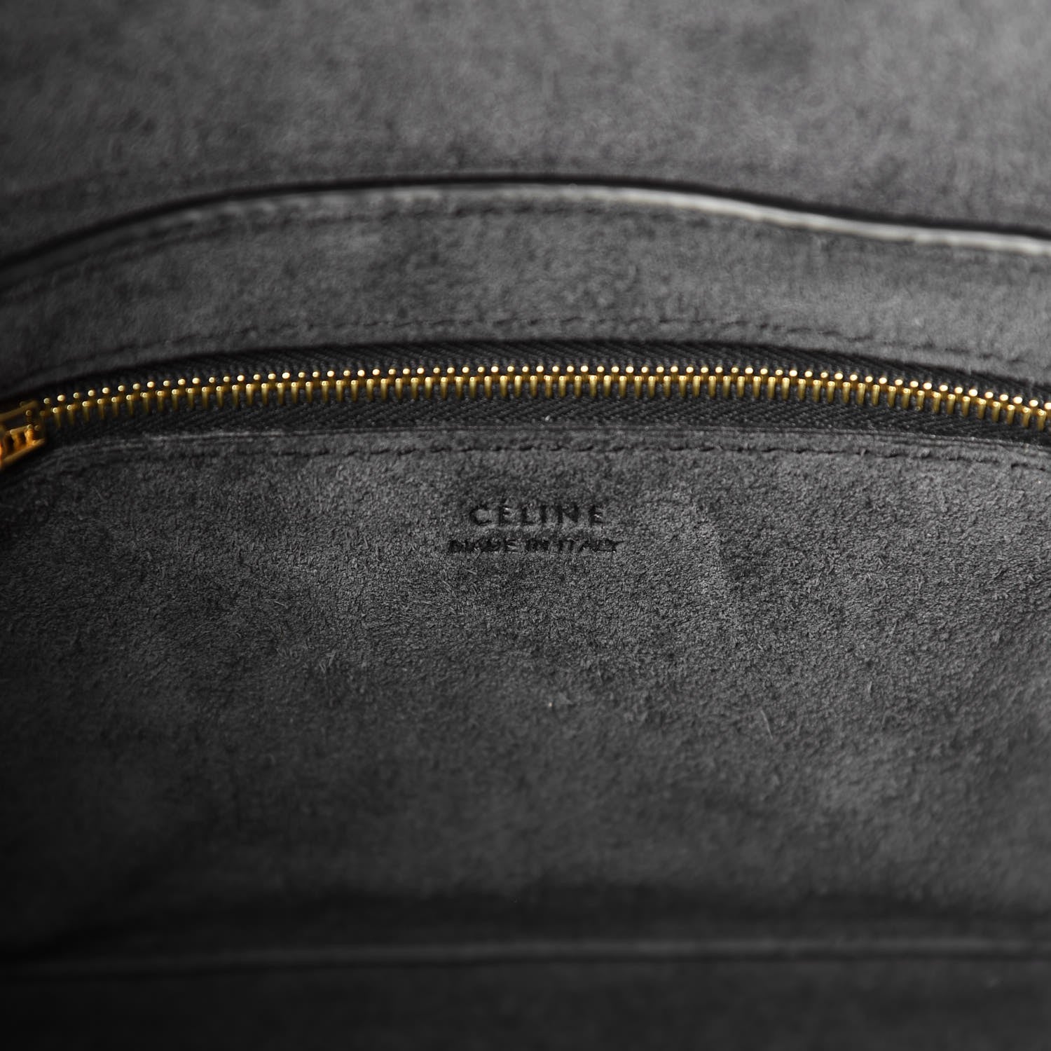 Celine Goatskin Small Sangle Bucket Bag Navy Blue 6 of 6