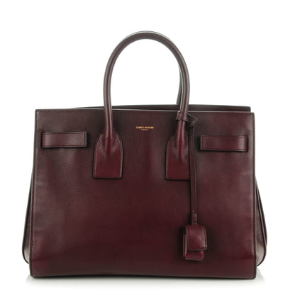 Saint Laurent Calfskin Small Sac De Jour Bordeaux 1 of 7