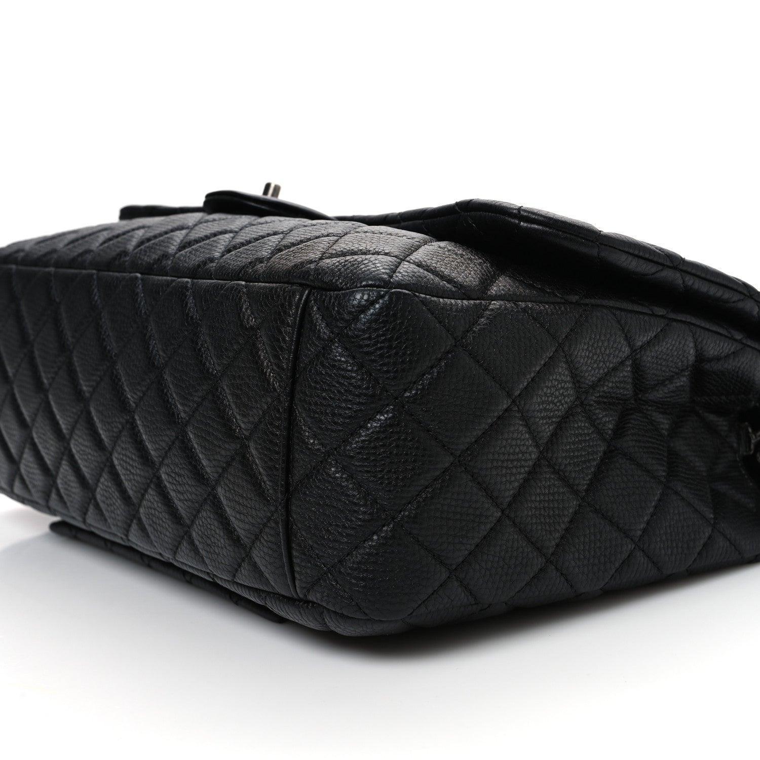 Chanel Grained Calfskin Quilted Small XXL Travel Flap Bag Black 10 of 11