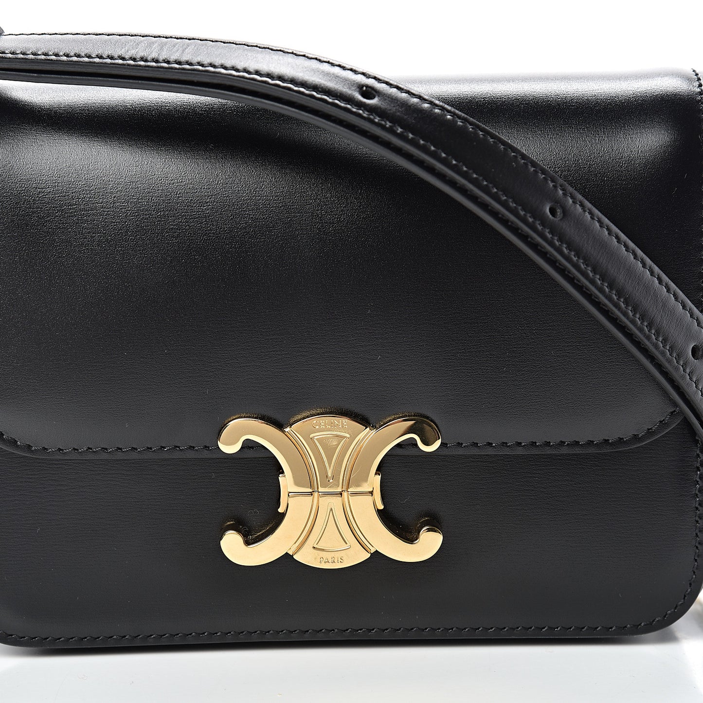 Shiny Calfskin Nano Triomphe Black