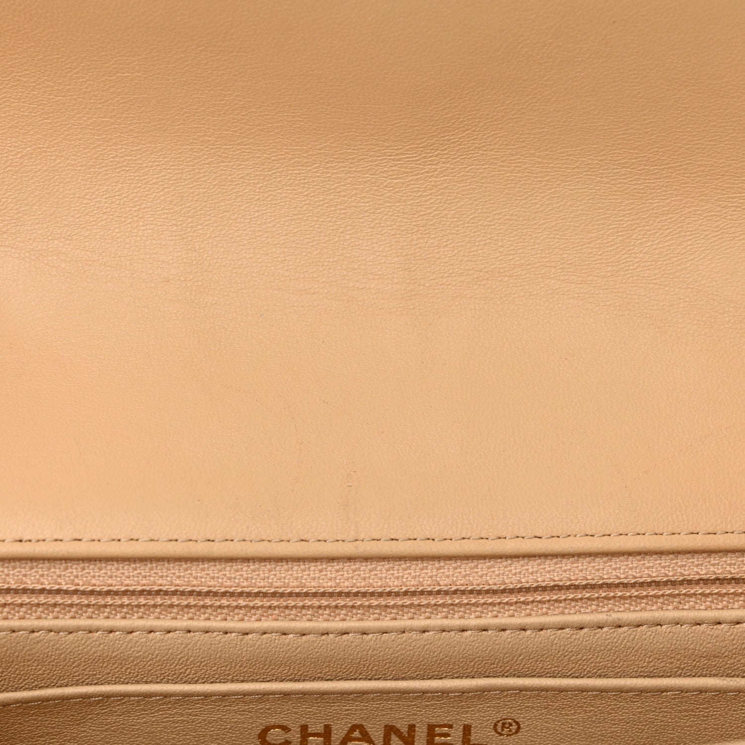 Chanel Lambskin Quilted Mini Rectangular Flap Beige Black 11 of 18