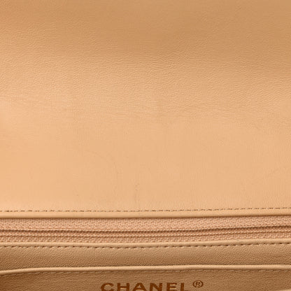 Chanel Lambskin Quilted Mini Rectangular Flap Beige Black 11 of 18