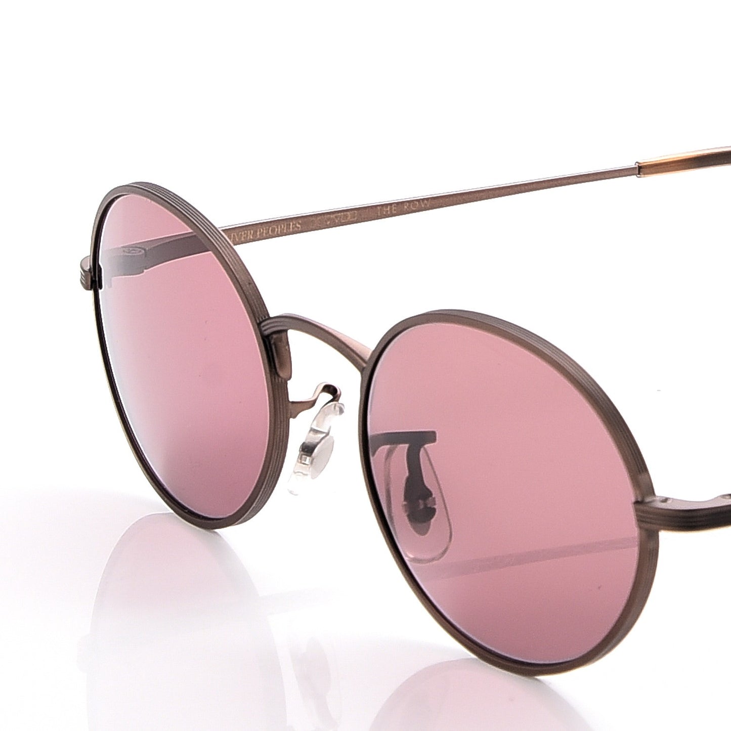 The Row Empire Suite Oval Sunglasses Bronze Purple