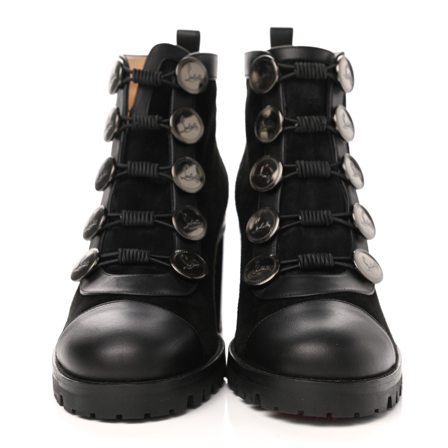 Calfskin Suede Alphabouton 70 Boots 38 Black