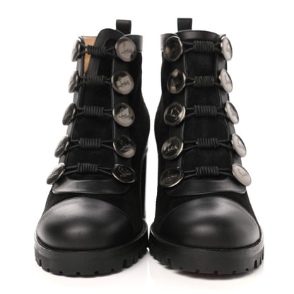 Christian Louboutin Calfskin Suede Alphabouton 70 Boots 38 Black 2 of 7