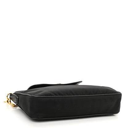 Prada Tessuto Nylon Saffiano Crossbody Bag Black 4 of 8