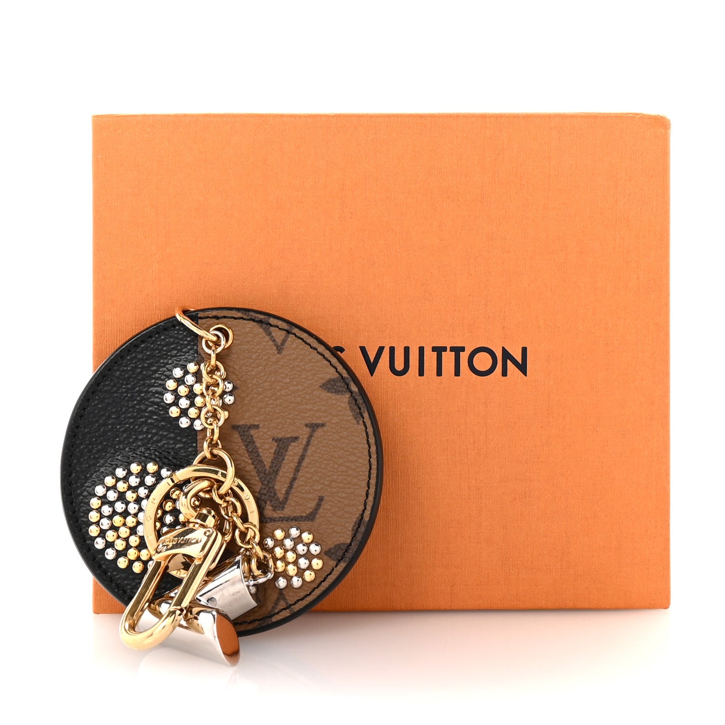 Reverse Monogram Night Lights Bag Charm Key Ring