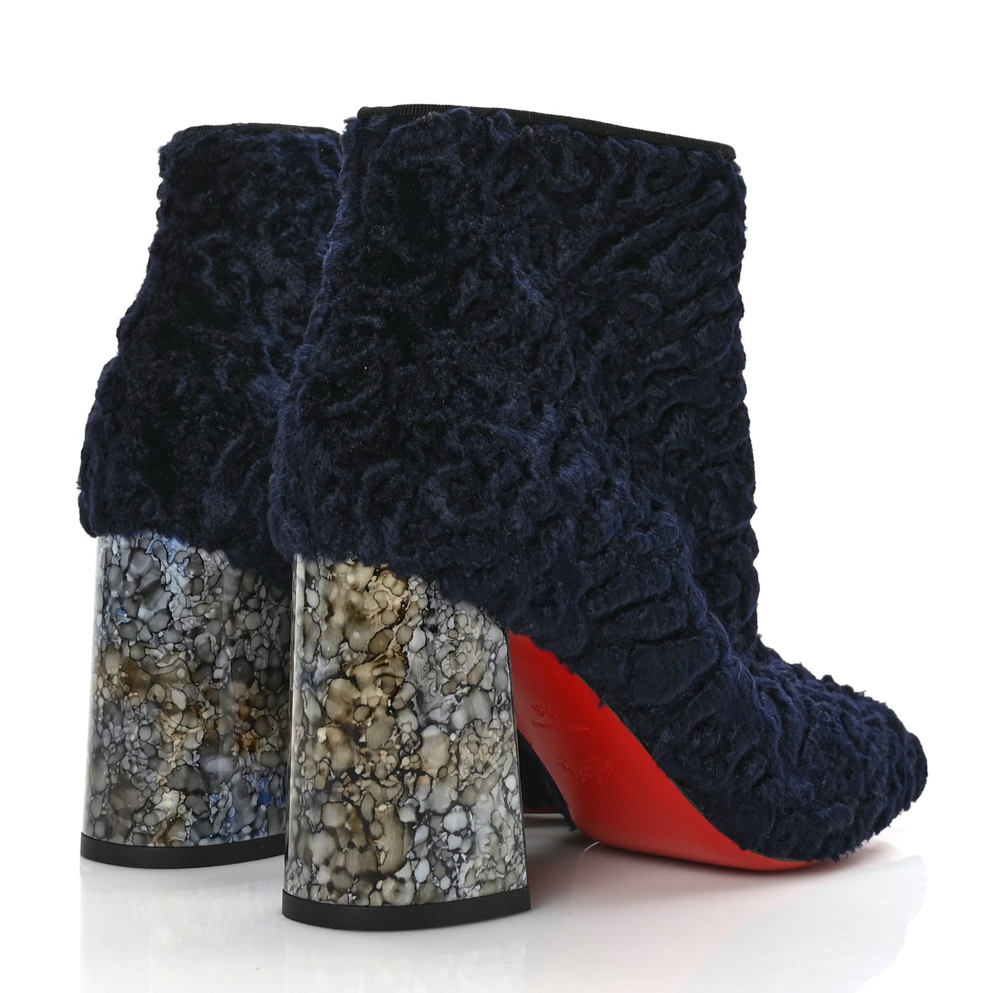 Tissu Poodle Hilconico 85 Booties 36 Marine Granite