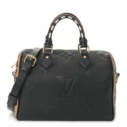 Louis Vuitton Empreinte Monogram Giant Wild At Heart Speedy Bandouliere 25 Black 1 of 9