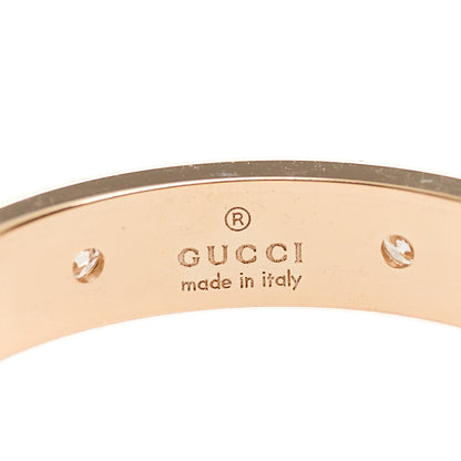 Gucci 18K Rose Gold Diamond Icon Band Ring 62 10 4 of 4
