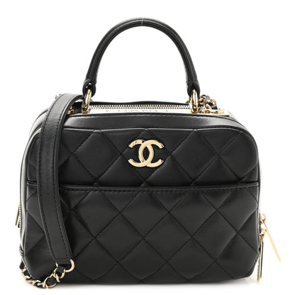 Chanel Lambskin Quilted Small Trendy CC Bowling Bag Black 1 of 10