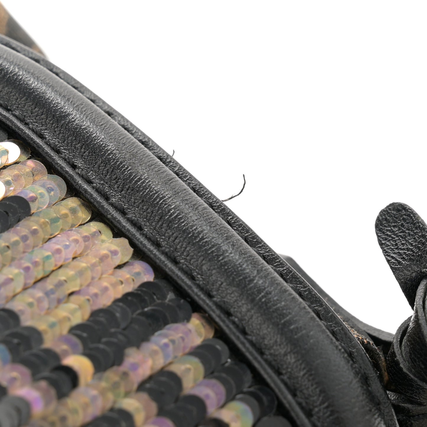 Zucca Sequin Chef Shoulder Bag Tobacco