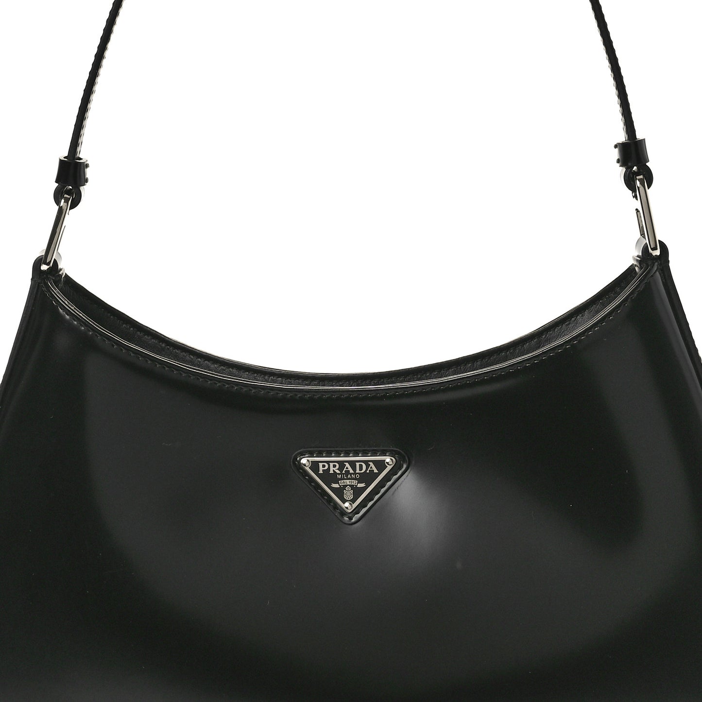 Spazzolato Cleo Shoulder Bag Black