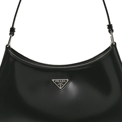 Prada Spazzolato Cleo Shoulder Bag Black 7 of 9