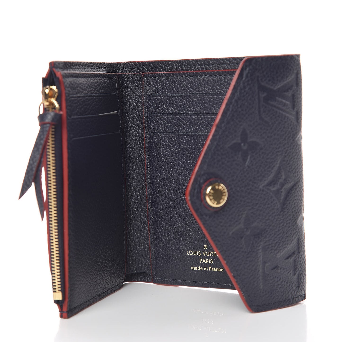 Empreinte Victorine Wallet Marine Rouge