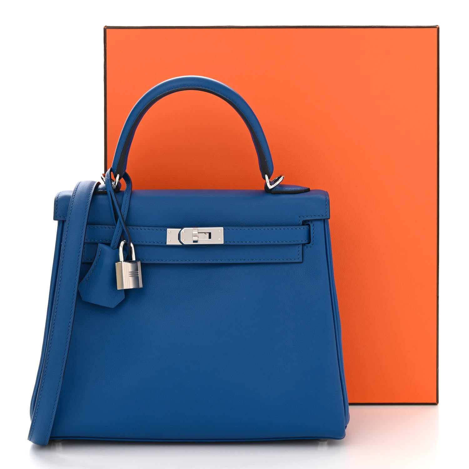 Hermes Swift Kelly Retourne 25 Bleu France 11 of 11