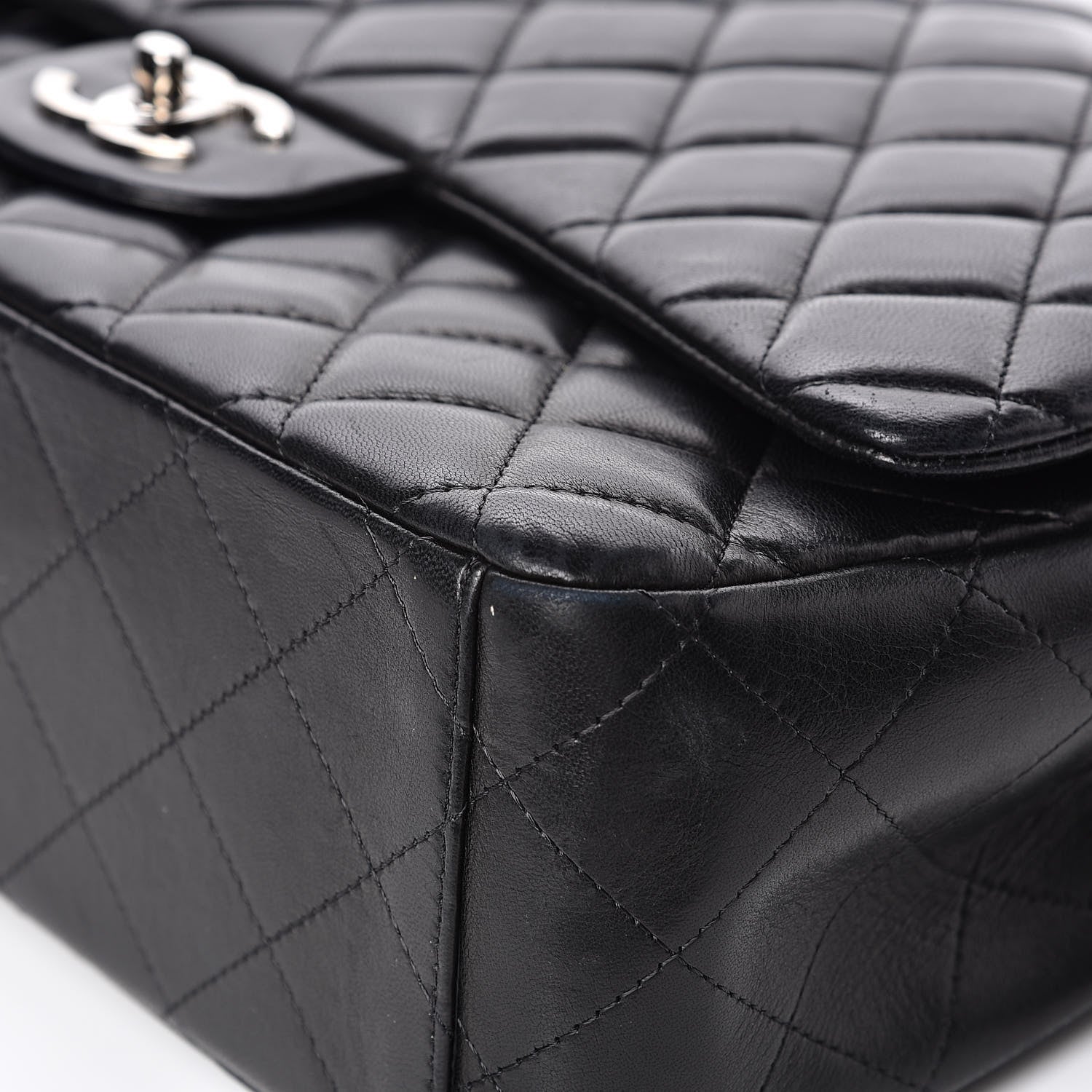 Chanel Lambskin Quilted Maxi Double Flap Black 12 of 15