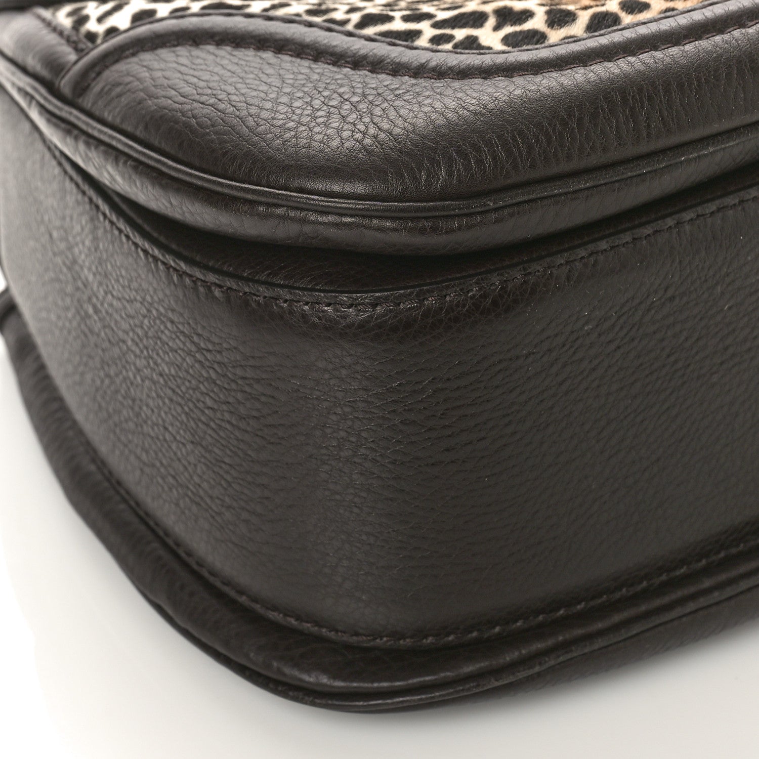Gucci Pony Hair Jaguar Print Large New Bamboo Top Handle Bag 8 of 9