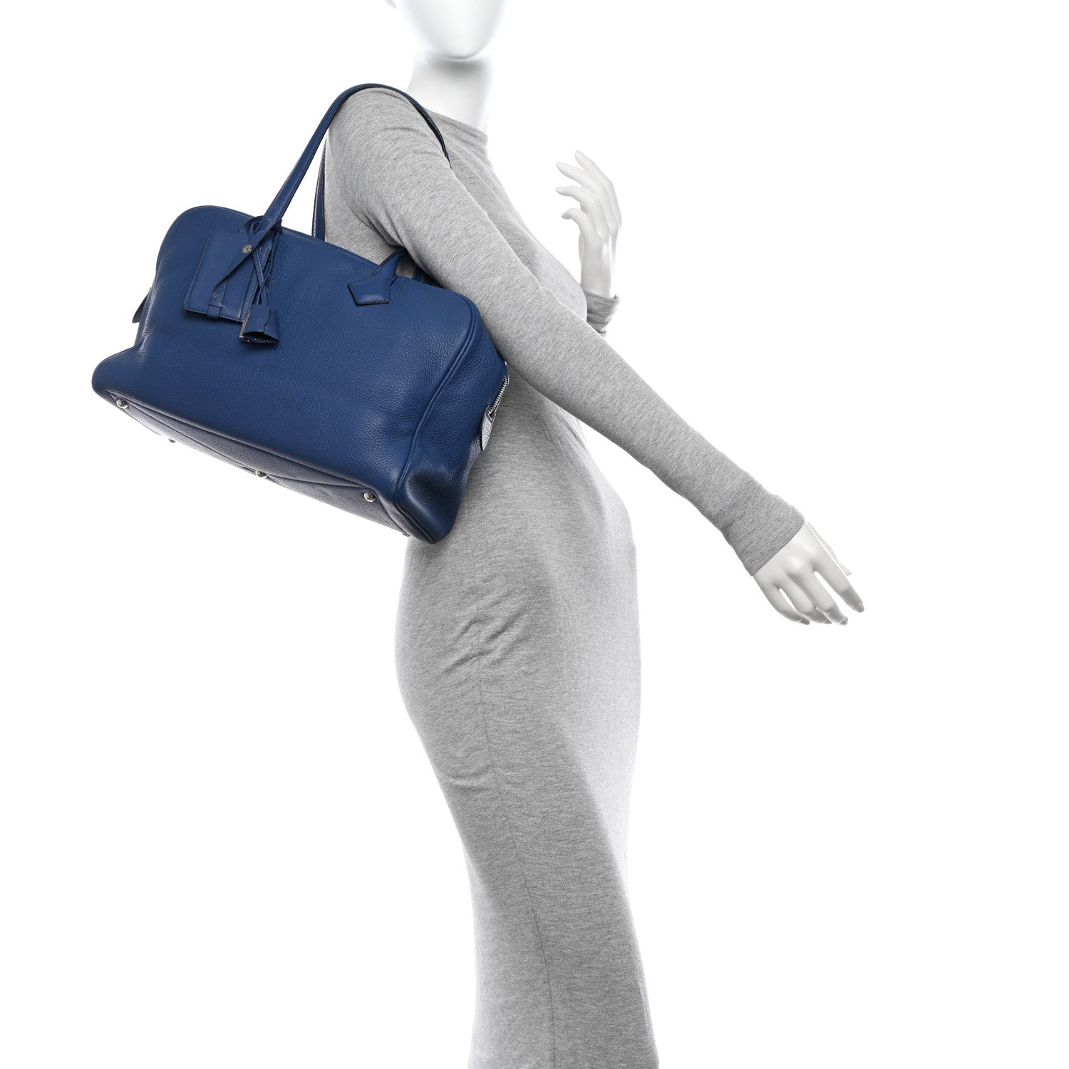 Hermes Taurillon Clemence Victoria II 35 Bleu Brighton 2 of 17