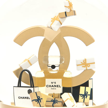 Chanel Glass CC Shopping Bag Snow Globe Gold 7 of 9