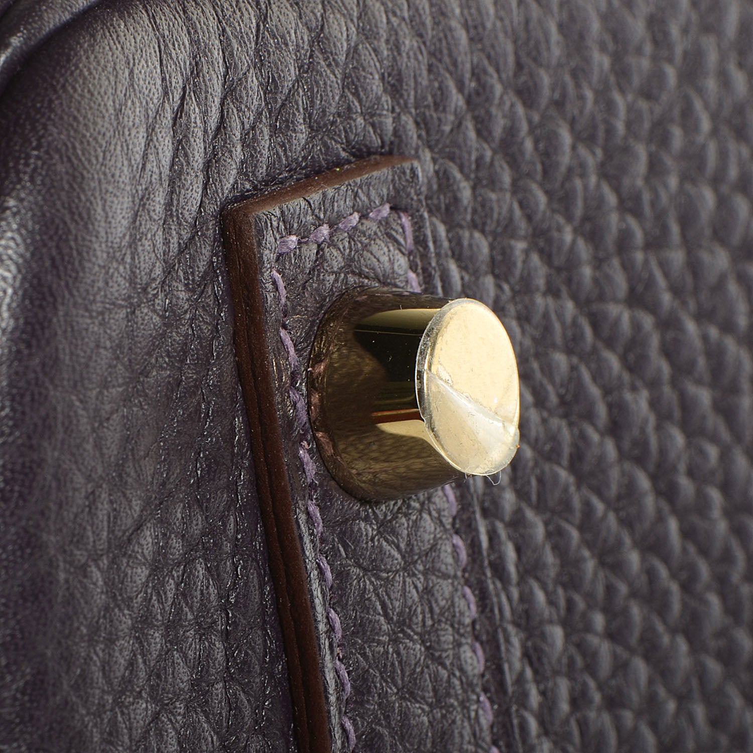 Hermes Taurillon Clemence Birkin 30 Raisin 14 of 22