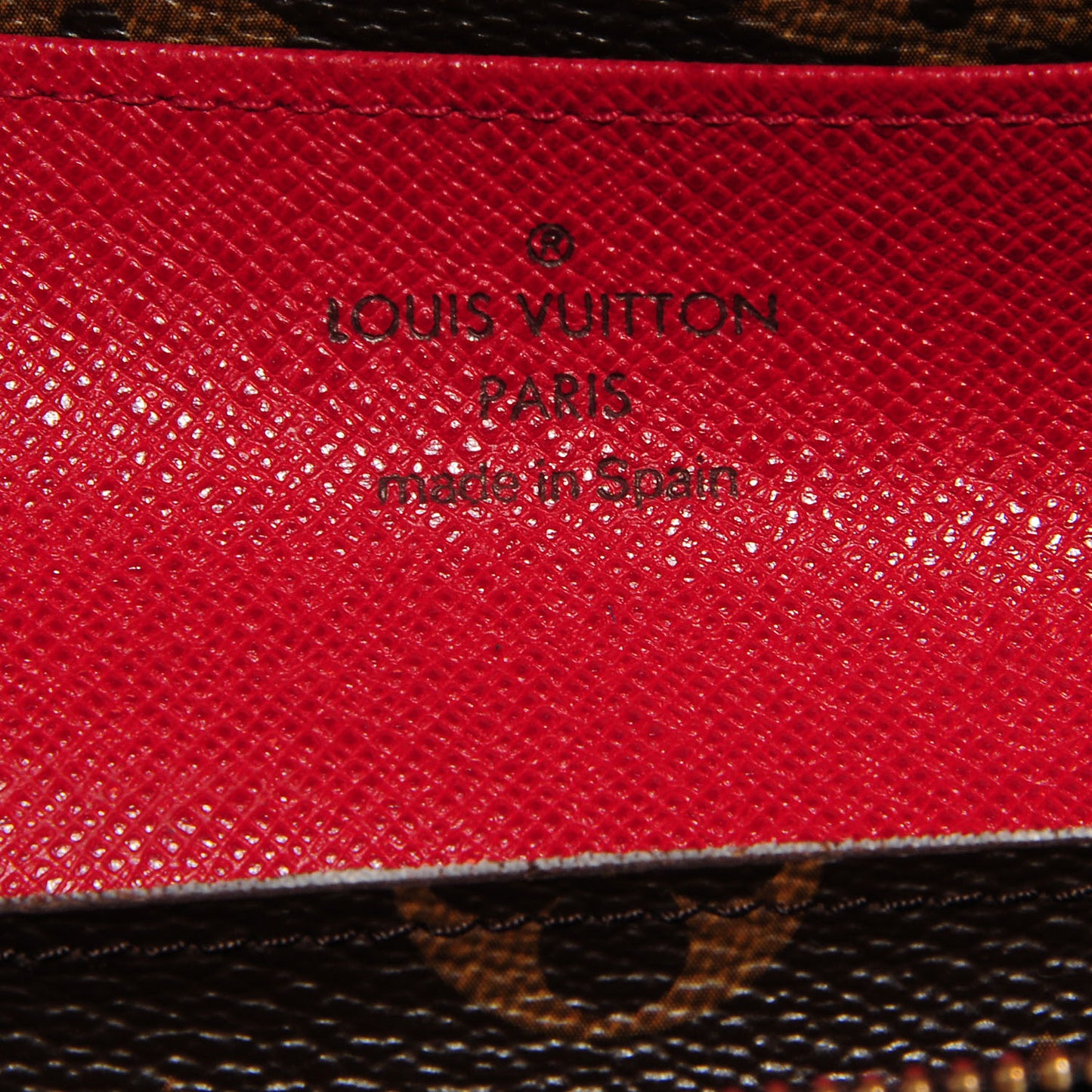 Monogram Emilie Wallet Red