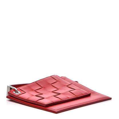 Bottega Veneta Nappa Maxi Intreccio Small Pouch Bright Red 3 of 6