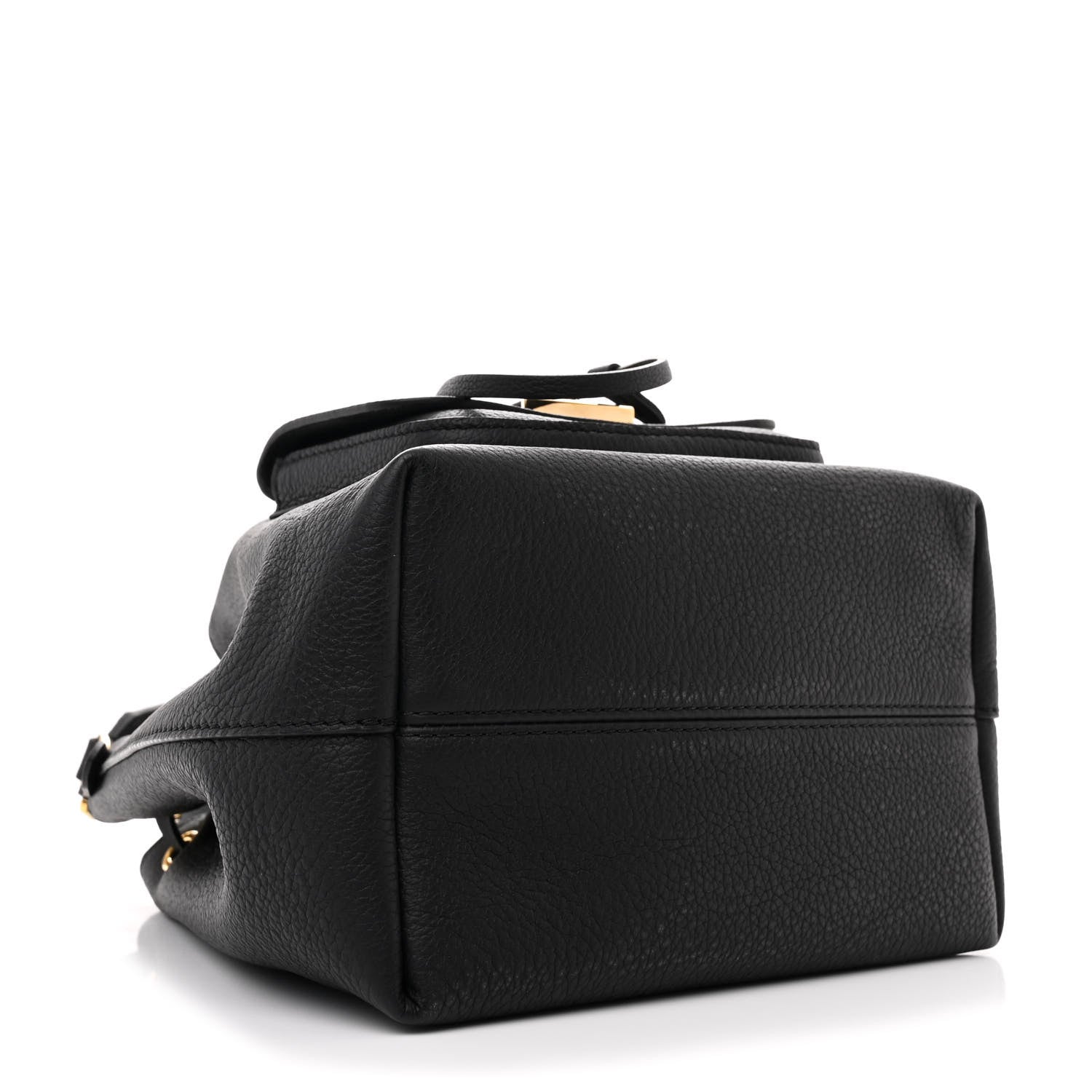 Louis Vuitton Calfskin Lockme Bucket MM Black 4 of 9