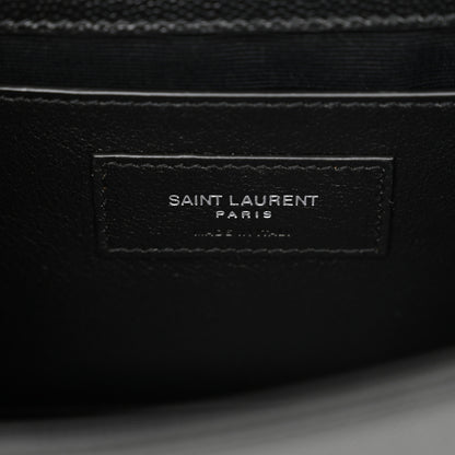 Saint Laurent Grain De Poudre Small Monogram Kate Satchel Black 6 of 10