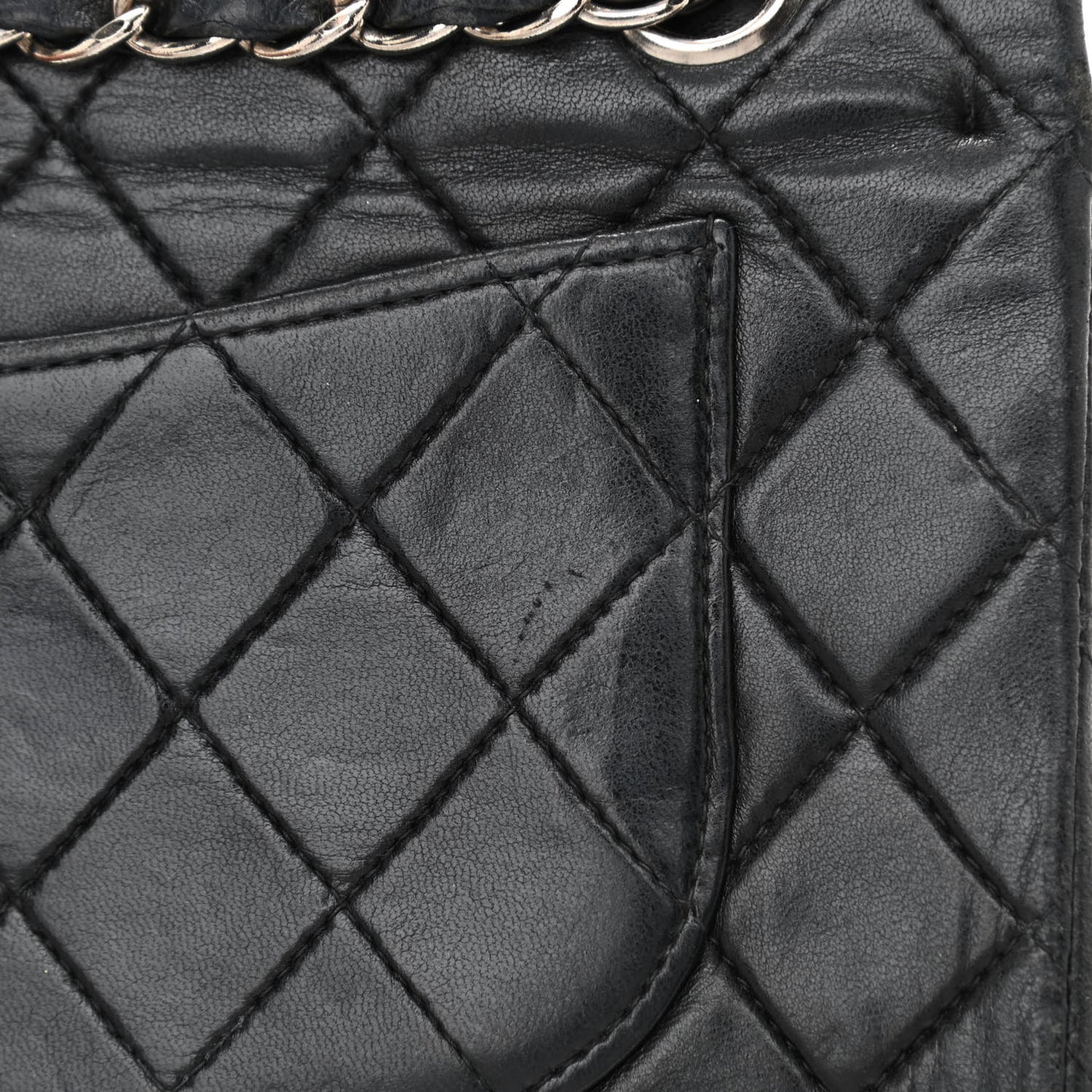 Lambskin Quilted Small Double Flap Black