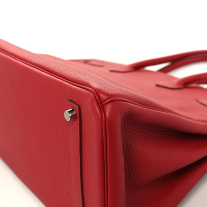 Hermes Taurillon Clemence Birkin 35 Rouge Garance 12 of 12