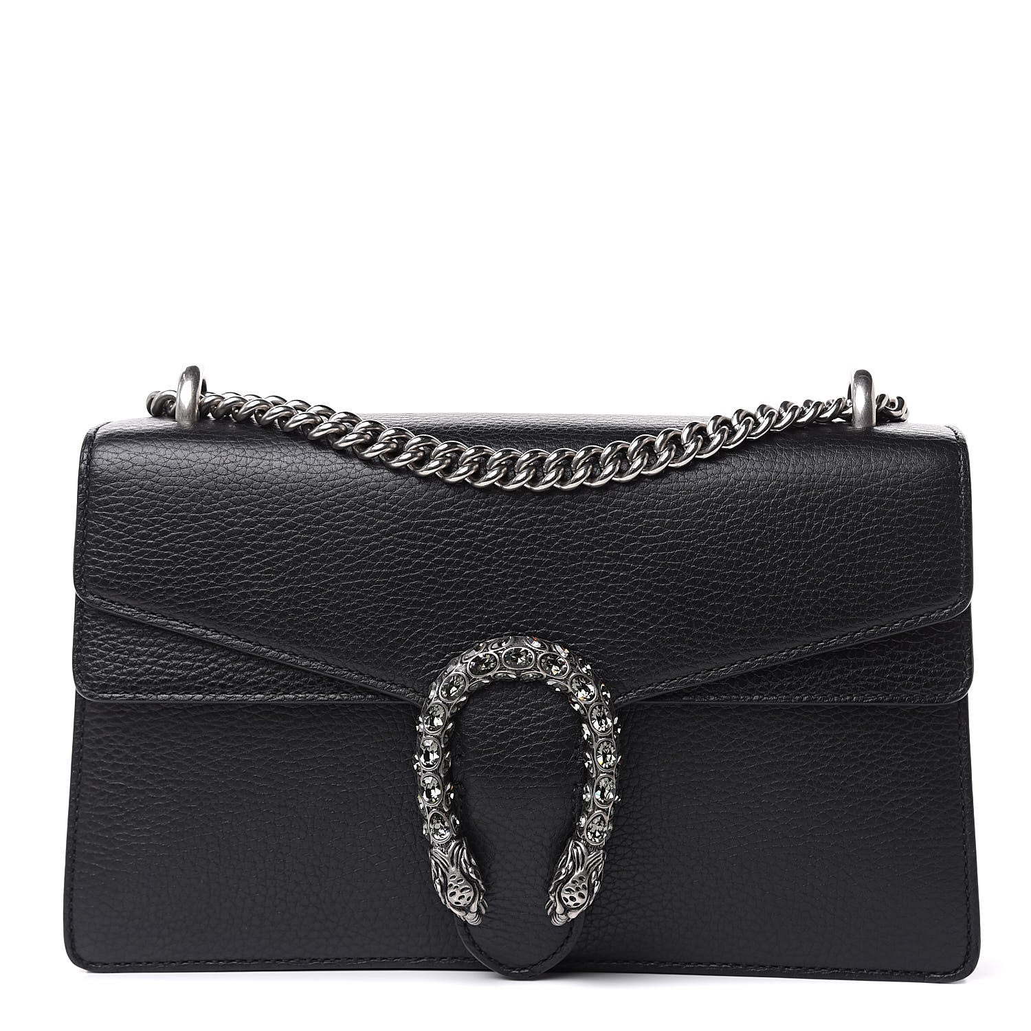 Gucci Pebbled Calfskin Small Dionysus Shoulder Bag Black 1 of 10